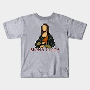 Mona Pizza - Pixel Art Kids T-Shirt